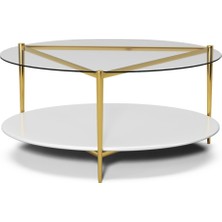 Evka Aspen Orta Sehpa Parlak Pirinç