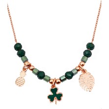 Argentum Concept Bitki Figürlü Gümüş Tasarım Taş Kolye