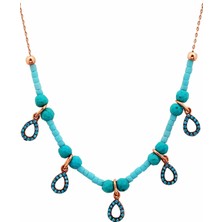 Argentum Concept Damla Figürlü Gümüş Tasarım Taş Kolye