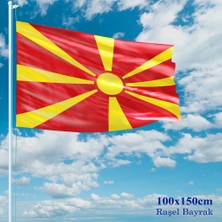 Asilmeydan Makedonya Bayrağı Raşel Kumaş 100 x 150 cm