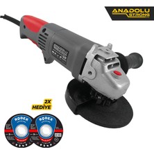 Anadolu Strong ANS1007 900 Watt Devir Ayarlı Spral Taşlama 115-125 mm Disk Çapı 2 Adet Disk Hediye