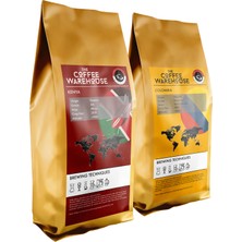 The Coffee Warehouse Avantaj Paket 2 x 250 gr Kenya 250 gr + Kolombiya 250 gr Filtre Kahve Taze Öğütülmüş