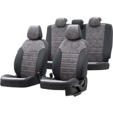 Otom Renault Megane 1 1996-2003 Özel Üretim Koltuk Kılıfı Milano Design Füme - Siyah