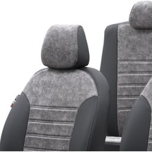 Otom Seat Toledo 2012-2017 Özel Üretim Koltuk Kılıfı Milano Design Füme - Siyah