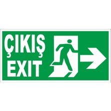 Yıldırım Çıkış Exıt Sağ Fosforsuz Levhası