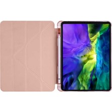 Fibaks Samsung Galaxy Tab A7 SM-T500 2020 10.4" Kılıf + Kalem + Ekran Koruyucu Uyku Modlu Smart Tri Fodling Kapaklı Standlı Yumuşak Silikon