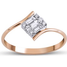 Mas Diamond 0,29 Karat Baget Yüzük