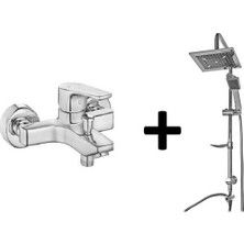 Arçe Tema Eca Niobe Banyo Bataryası  Tema Rain Quadro Tepe Duş Seti