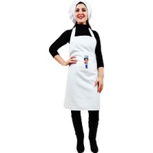 Mandalin Consept Chef Mutfak Önlüğü Şapkalı ART33