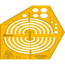 Artscholar İzometrik Artscholar Projeksiyon Elips Şablonu SIA43