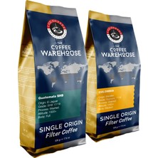 The Coffee Warehouse Avantaj Paket 1 kg Colombia 500G + Guatemala 500G Taze Öğütülmüş Filtre Kahve