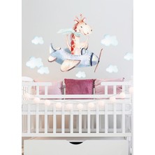 Kt Decoration Neşeli Pilot Zürafa Duvar Sticker Seti