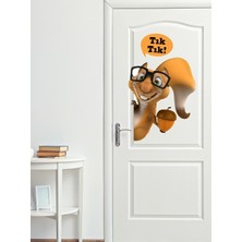 Kt Decoration Bebek ve Çocuk Odası Yaramaz Sincap Kapı Giydirme Sticker Seti