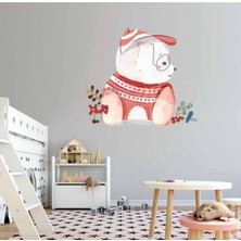 Kt Decoration Gözlüklü Şirin Ayıcık Pastel Renkler Çocuk Odası Duvar Dekorasyonu