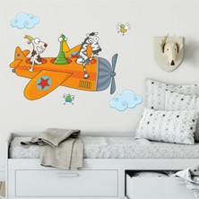Kt Decoration Çılgın Uçak Çocuk Odası Duvar Sticker