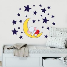 Kt Decoration Uyuyan Fil Duvar Sticker, Çocuk Odası Sticker,duvar Dekorasyonu