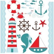 Kt Decoration Denizci Çocuk Odası  Duvar Sticker KT-813