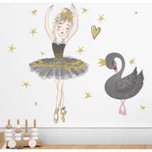 Kt Decoration Balerin ve Kuğu Çocuk Odası Duvar Sticker