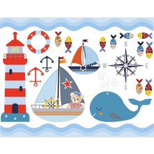 Kt Decoration Premium Denizci Çocuk Odası Duvar Sticker