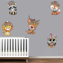 Kt Decoration Woodland Sevimli Yavru Hayvanlar Çocuk Odası Duvar Sticker