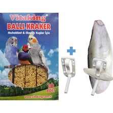 Vitaking Muhabbet Kuş Yemi + 10LU Kraker + Mürekkep Balığı Kalamar Kemiği 30G