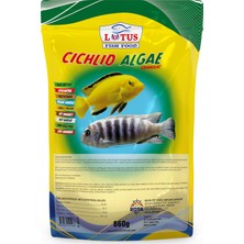 Lotus Cichlid Green Algae Spirulina Omega-3 860 gr Doypack Poşet Bitkisel Akvaryum Balık Yemi