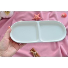 Şirin Eşyalarım Porselen Oval 2 Bölmeli Tabak