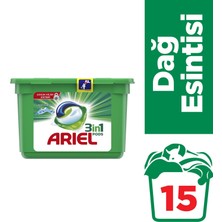 Ariel 3'ü 1 Arada Pods 60 Yıkama Sıvı Çamaşır Deterjanı Kapsülü Dağ Esintisi Beyazlar Için