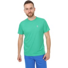Sportech Fly Bisiklet Yaka Erkek Fıtness Tişört Yeşil