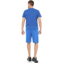 Sportech Fly Bisiklet Yaka Erkek Fıtness Tişört Mavi