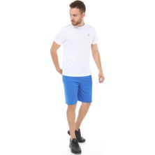 Sportech Fly Bisiklet Yaka Erkek Fıtness Tişört Beyaz