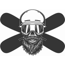Vintage Ski Rider Snowboard Hipster Sticker -13165