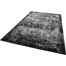 Eko Halı Fresco FS17 Siyah Gri Kolay Temizlenebilir Bambu Halı