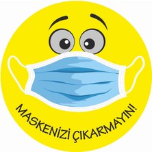 Sticker Atölyesi Corona -  Emoji Maske Sticker - 21023