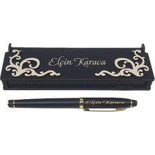 Sanat Hediyelik Kişiye Özel Roller Kalem  + Ahşap Kutu Seti / Babalar günü
