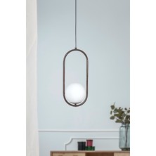 Luzarana Zenga Tekli Eskitme Metal Gövde Beyaz Camlı Tasarım Lüx Sarkıt Avize