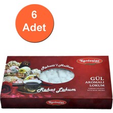 KŞ Kardeşler Şekerleme  Kardeşler Gül Aromalı Hediyelik Lokum 700 gr 6  'lı