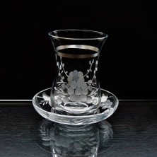 Başak Büyük Ajda Doğa  Platin  Çay Takımı 12 Parça