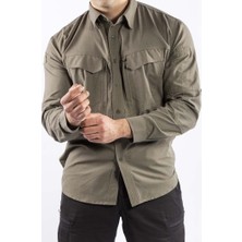 VAV Wear TACTEC01 Tactical Özel Tasarım Gömlek Yüksek Mukavemetli Polyester Ribs Kumaş