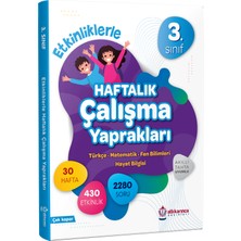 Atlıkarınca Yayınları 3. Sınıf Etkinliklerle Haftalık Çalışma Yaprakları (Türkçe Matematik Fen Bilimleri Hayat Bilgisi) Tüm Dersler