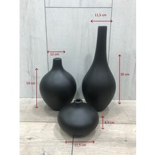 Dilek 3lü Dekoratif Şişe Vazo Aksesuar