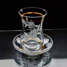 Başak Büyük Ajda  Doğa Yaldızlı Çay Takımı 12 Parça