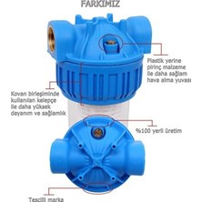 Aquafer 5 Inç Tombul Yıkanabilir Su Arıtma Filtresi (1 Inç Girişli)