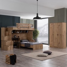 Setay Viva Ranza Karyola Çalışma Masası + 3 Kapaklı Dolap