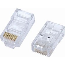 Rj 45 Cat6 Jak Konnektör 8P8C 100 Lü Cat 6 RJ45