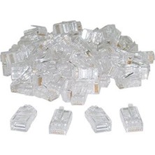 Rj 45 Cat6 Jak Konnektör 8P8C 100 Lü Cat 6 RJ45