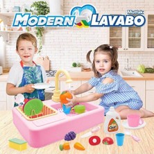 Kayyum Modern Mutfak Su Ile Çalışan Lavabo Oyuncağı Pembe 7010