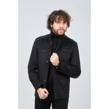 Lucas Erkek Dik Yaka Dar Kesim Yün Mont 2650666 Füme