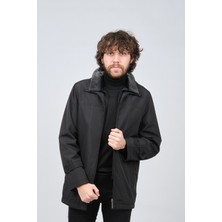 Lucas Erkek Yaka Kürklü Klasik Bondit Kaban 2650442 Siyah