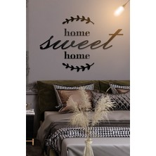 Ahwall Home Sweet Home Yazılı Dekoratif Ahşap Tablo